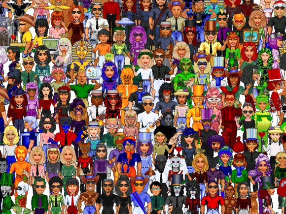 this old tech worldsaway mosaic of avatars