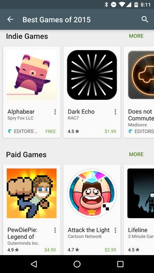 ay Store publishes lists of the best apps best games of 2015