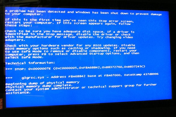 avast install blue screen