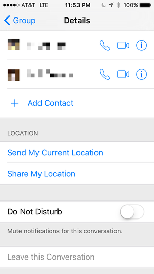 How to mute or leave a group chat in iOS Messages app