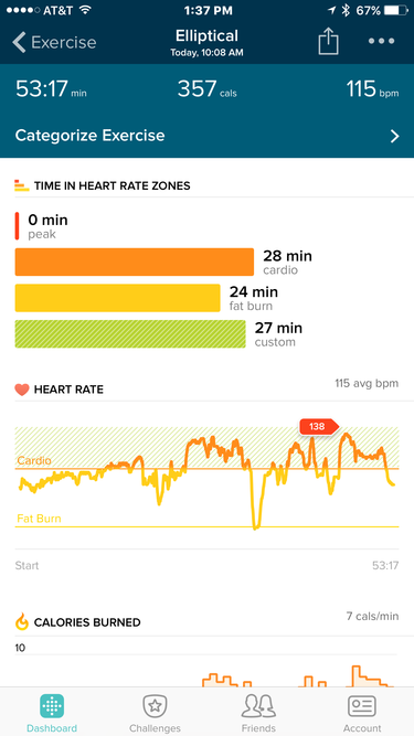 fitbit exercise tracking