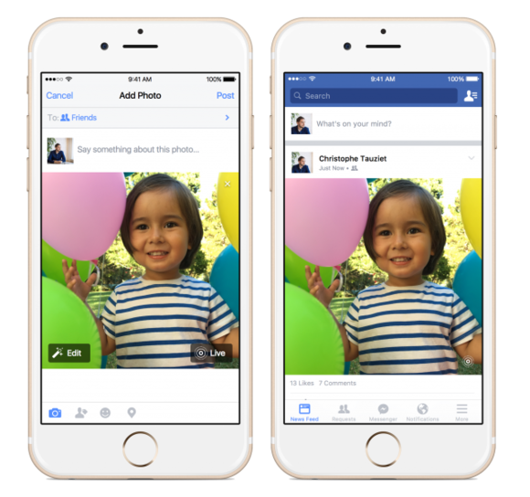 Facebook's iOS app rolls out support for Apple Live Photos  Macworld