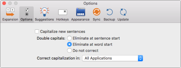 mac 911 fix double caps in textexpander