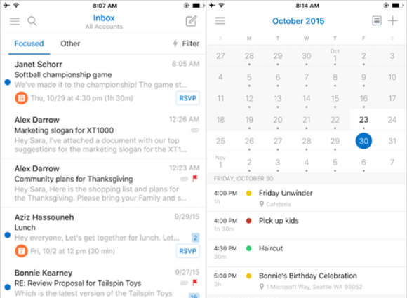 microsoft outlook ios
