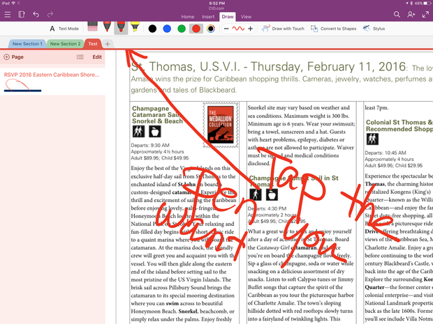 using onenote on ipad with apple pencil