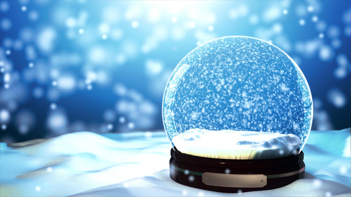 snow globe with winter scene