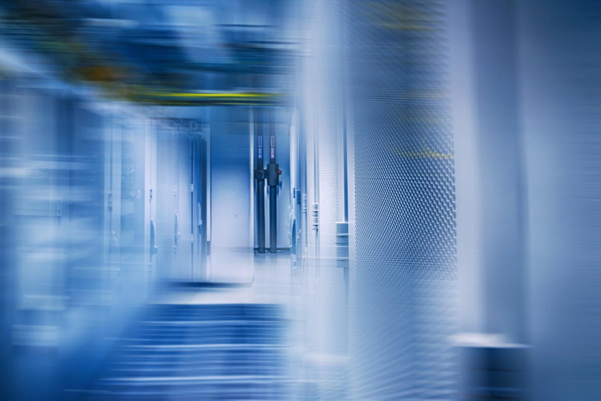 blurry network server room