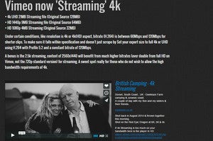 Vimeo 4K streaming