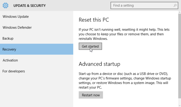 windows 10 clean install fig01