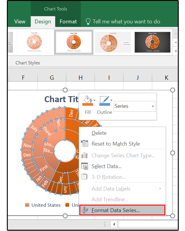 insert a starburst chart in excel 2016 for mac