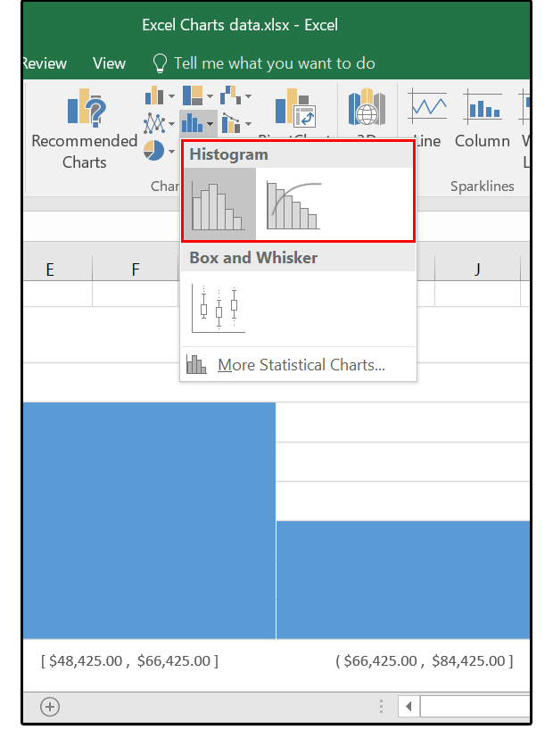 how to modify bin width for a histogram in excel mac