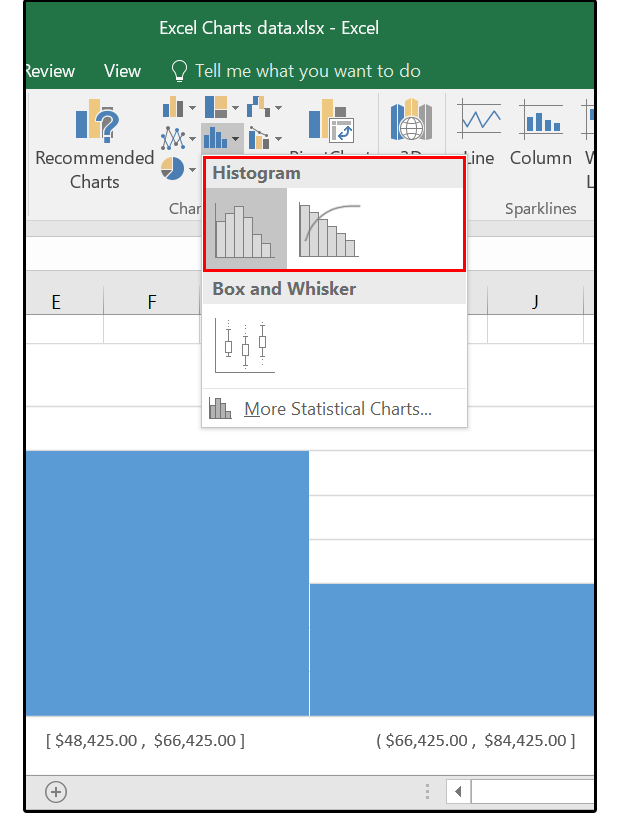 Excel 16 Charts How To Use The New Pareto Histogram And Waterfall Formats Pcworld