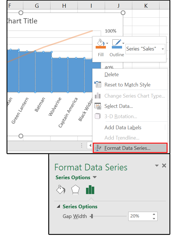 how to change histogram bins in excel