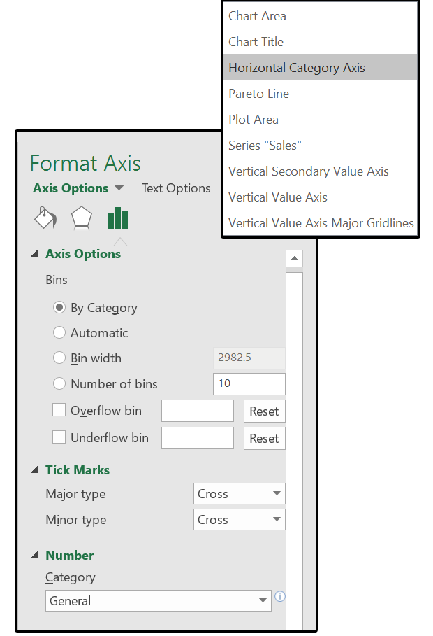 edit bin size histogram in excel 2016