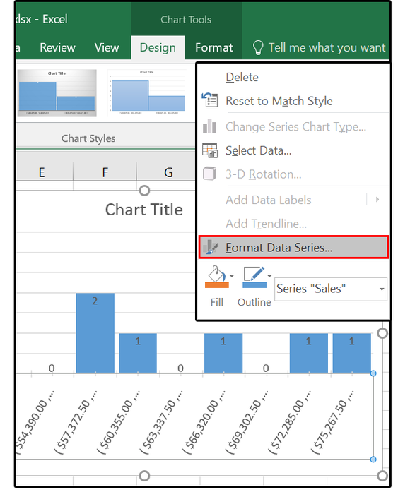 how to select data for graph in excel mac