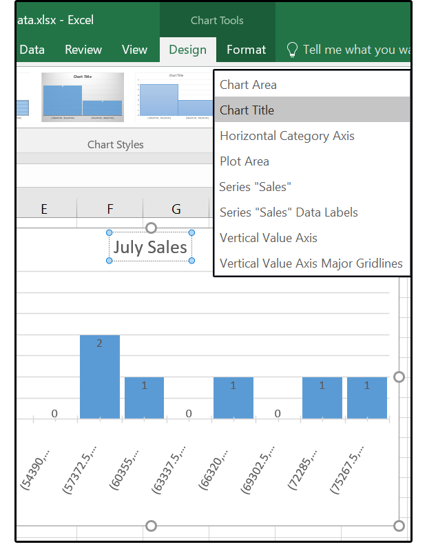 Add Chart Title Excel 2016
