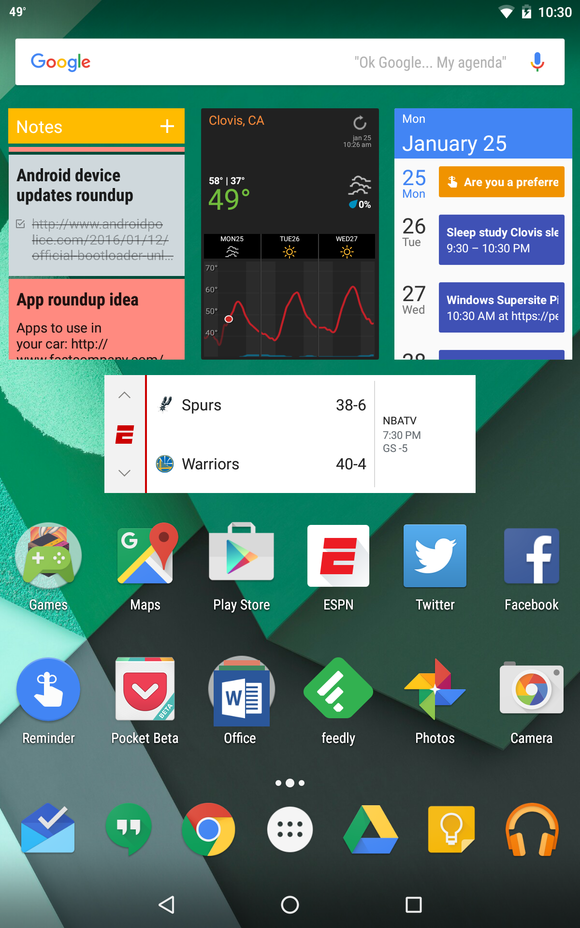 android tablet widgets