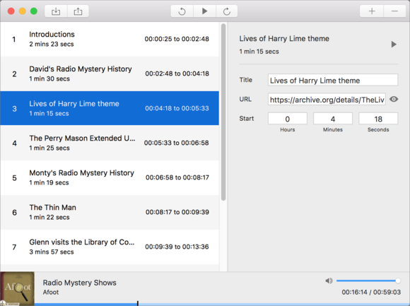 chapter editing window