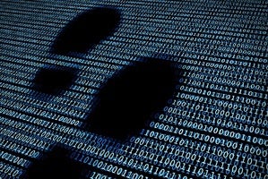 digital footprint stock image
