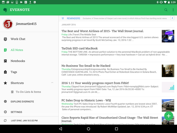 what is evernote android job manager