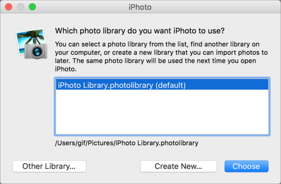 mac911 pick iphoto library