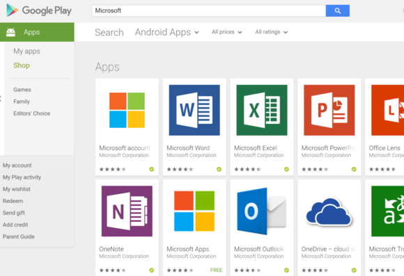 microsoft android apps