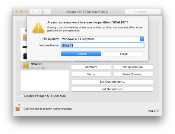 paragon ntfs for mac still read only