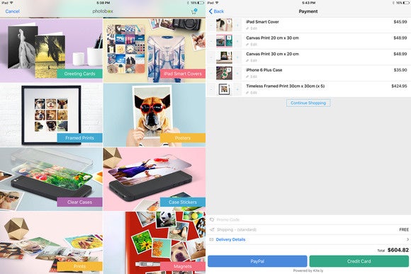 photobox interface and order pane