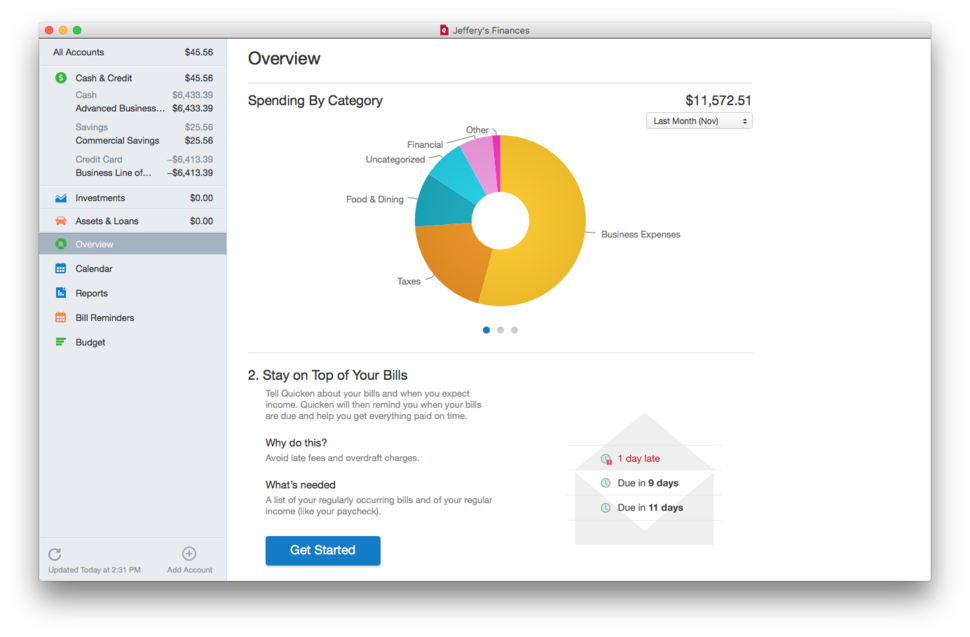 quicken 2016 for mac features