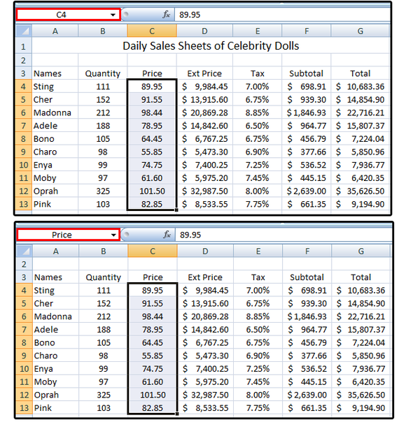 02 select a range then type in a range name