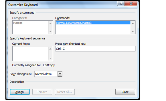 03 assign the macro to an already pre assigned key