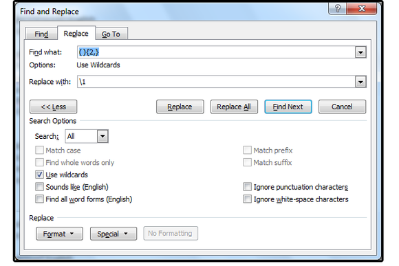 07 cleanup2 macro removes all the extra spaces between words