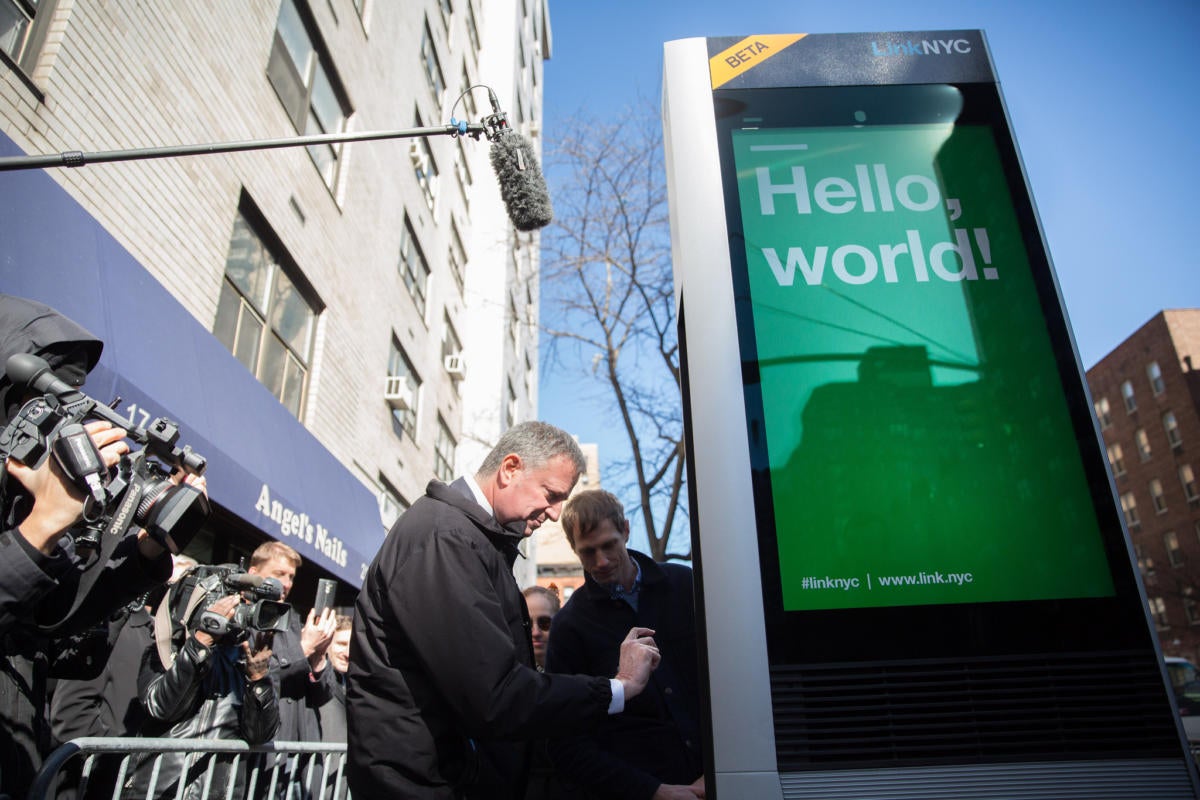 Good riddance payphones NYCs free gigabit Wi-Fi kiosks go live Network World