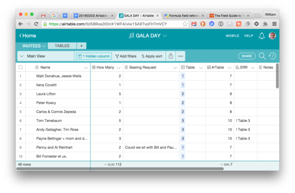 airtable gala list