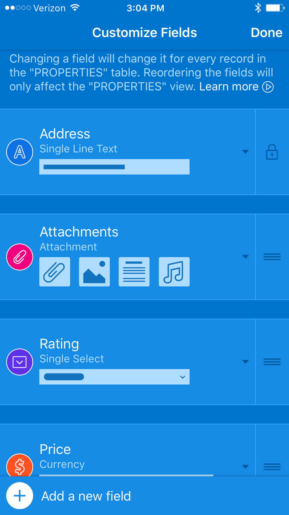 airtable app view .csv