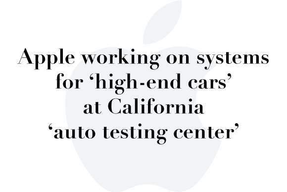 apple auto testing center