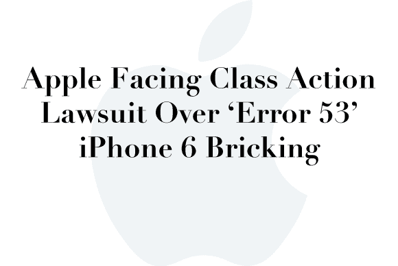 apple error 53 lawsuit