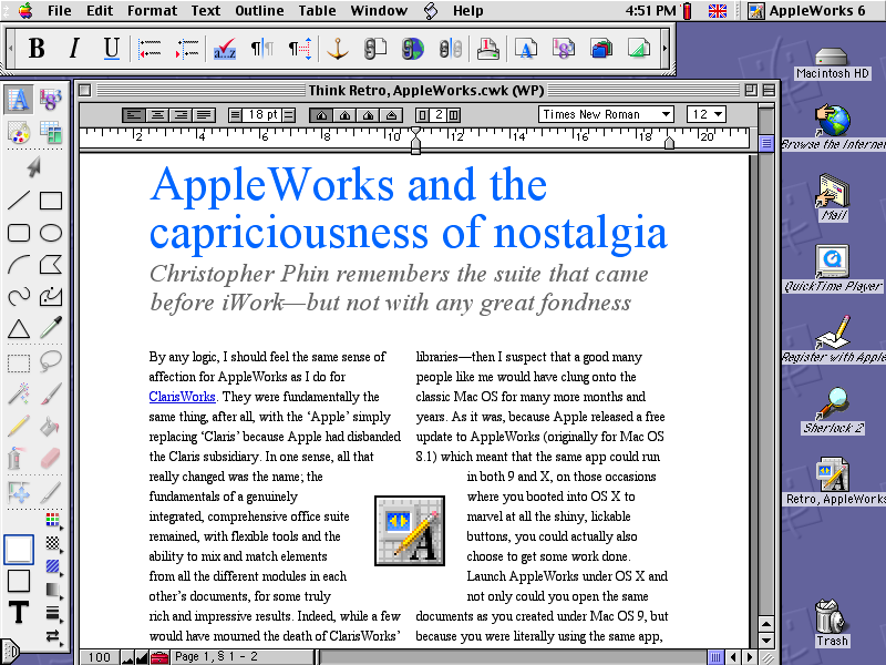 AppleWorks and the capriciousness of nostalgia