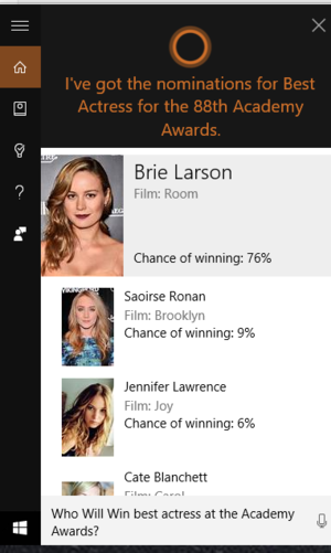 cortana best actress academy awards