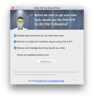 disk drill pro 2 first launch