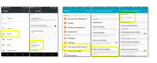 encrypt Android
