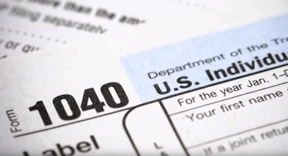 The Internal Revenue Service's IRS tax filing form 1040.