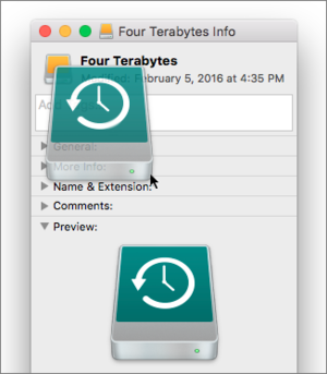 mac911 fix time machine drive icon