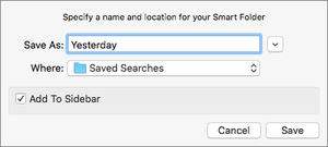 mac911 save yesterday smart folder