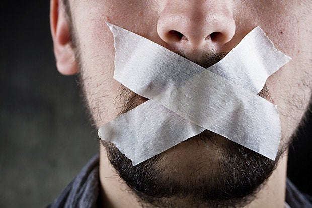 mouth taped shut