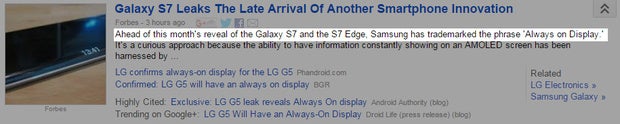 Samsung Galaxy S7 Always On Display