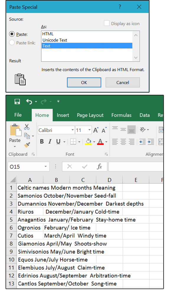01 copy paste data from external source into excel