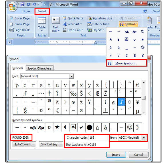 How To Get Special Characters Using Alt Key Codes Or The Word Symbols 