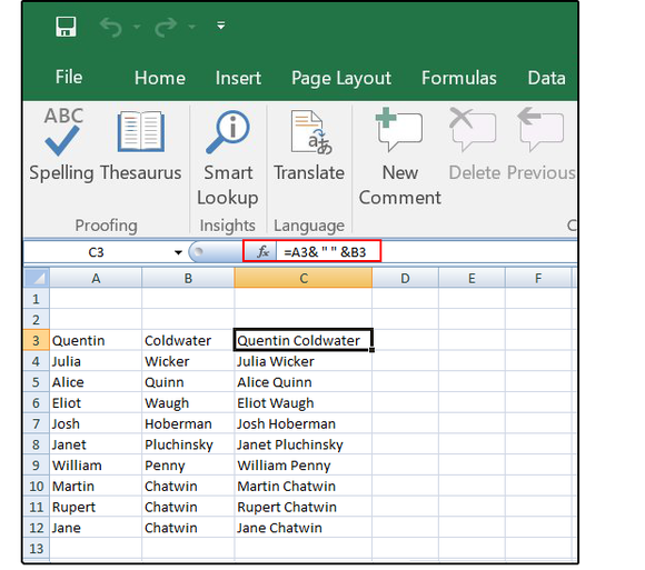 09 using the ampersand as an excel function