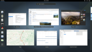 GNOME 3.20's Activities overview